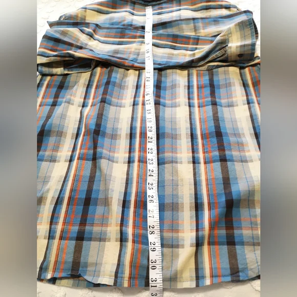 Prana Multicolor Plaid Long Sleeve Shirt Size XL - Picture 10 of 10